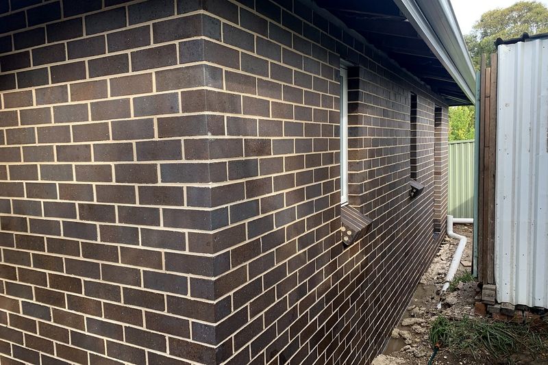 Finished face brick exterior of a completed granny flat